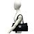 Borsa Tote Prada in nylon Tessuto Pocono e pelle con logo triangolare Nero - vista 2