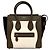 Céline Celine Luggage Micro Logo Handtasche aus Wildleder Braun Roh Marineblau