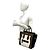 Céline Celine Luggage Micro Logo Handtasche aus Wildleder Braun Roh Marineblau - Ansicht 2