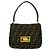 Borsa a tracolla Fendi Zucca FF Pattern in tela e pelle Marrone Nero