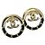 Chanel Coco Mark Motif vergoldete Stecker-Ohrringe Golden
