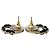 Chanel Coco Mark Motif vergoldete Stecker-Ohrringe Golden - Ansicht 4