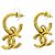 Chanel Coco Mark vergoldete Stecker-Ohrringe Golden