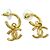 Chanel Coco Mark vergoldete Stecker-Ohrringe Golden - Ansicht 6