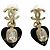 Orecchini Chanel Coco Mark Heart Bijou GP Nero D'oro