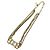Collana Chanel Coco Mark motivo cuore placcata oro e strass D'oro