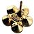 Orecchini Chanel Coco Mark con motivo floreale D'oro - vista 3