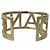 Chanel Gold Plated Logo Bangle Golden - view 7