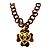 Collana a catena CHANEL Coco Mark tartarugato Marrone D'oro - vista 4