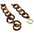 Collana a catena CHANEL Coco Mark tartarugato Marrone D'oro - vista 5