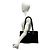 Borsa Tote a catena in pelle scamosciata Chanel Coco Mark Nero - vista 2