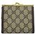 Cartera tri-fold de cuero GUCCI Old GG Logo Pattern Castaño - vista 2