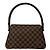 Borsa a mano Louis Vuitton Mini Looping Damier in pelle Marrone - vista 3