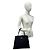 Tote Bolso de mano Prada en nylon Tessuto Pocono con placa de logo triangular Negro - vista 2