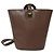Céline Celine Vintage Circle Logo Hardware Leather Shoulder Tote Bag Brown - view 3