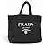 Prada Crochet Tote Bag aus schwarzer Raffia