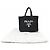 Prada Crochet Tote Bag aus schwarzer Raffia - Ansicht 2