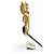 Orecchini Chanel Vintage 95A Coco Mark Gripoix Swing D'oro Verde - vista 3