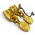 Orecchini Chanel Vintage 95A Coco Mark Gripoix Swing D'oro Verde - vista 5
