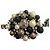 Ceinture chaîne Chanel Vintage 04A GP avec strass et logo Coco Mark Noir Argenté - vue 4