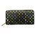 Louis Vuitton Monogram Multicolor Zippy Wallet Schwarz Rot