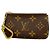 Louis Vuitton Monogram Pochette Clé Coin Case Marrone
