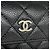 Tarjetero Chanel de piel de becerro granulada negra - vista 8