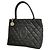 Bolso Tote Chanel de piel de becerro granulada negra Negro