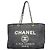 Borsa Tote Chanel Deauville in Denim con Catena Blu navy