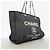 Borsa Tote Chanel Deauville in Denim con Catena Blu navy - vista 2