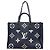 Borsa Tote Louis Vuitton Monogram Empreinte Bicolor OnTheGo MM Blu Crudo