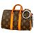 Portachiavi Mini Keepall Monogram Louis Vuitton Marrone Arancione