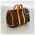 Portachiavi Mini Keepall Monogram Louis Vuitton Marrone Arancione - vista 2