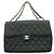 Chanel Black Grained Calfskin Shoulder Bag