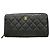 Chanel Lange Geldbörse Schwarz Lammleder
