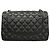 Borsa a tracolla Chanel in vitello grana nera Nero - vista 8