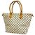 Louis Vuitton Damier Azur Saleya MM Tote Bag Weiß