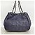 Borsa a tracolla Chanel in pelle blu navy - vista 9