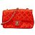 Chanel Matelassé Schultertasche mit Kette Rot