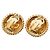 Orecchini rotondi vintage Chanel Coco Mark D'oro - vista 4