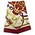 Hermès Carré 90 Apron Doll Golden Spur Schal Weiß Rot - Ansicht 9