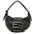 Fendi Mini Croissant Handtasche aus Wolle grau