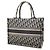 Dior Blue Medium Book Tote aus bestickter Oblique Canvas Blau Marineblau - Ansicht 2