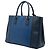 Borsa Prada Galleria Double Zip Bicolor Saffiano Lux Blu Medium Blu navy - vista 2