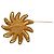 Broche Chanel Gold CC banhada a ouro motivo sol Dourado - vista 2