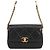 Chanel Black Mini CC Quilted Lambskin Logo Chain Flap Nero