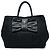 Prada Black Tessuto Fiocco Bow Tote Schwarz