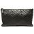 Clutch Fendi FF 1974 in pelle goffrata nera