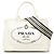 Prada Borsa Tote Small Canvas Canapa Logo Bianca Bianco