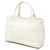 Prada Borsa Tote Small Canvas Canapa Logo Bianca Bianco - vista 2